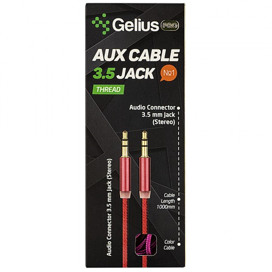 AUX Cable Gelius 3.5 мм Red 