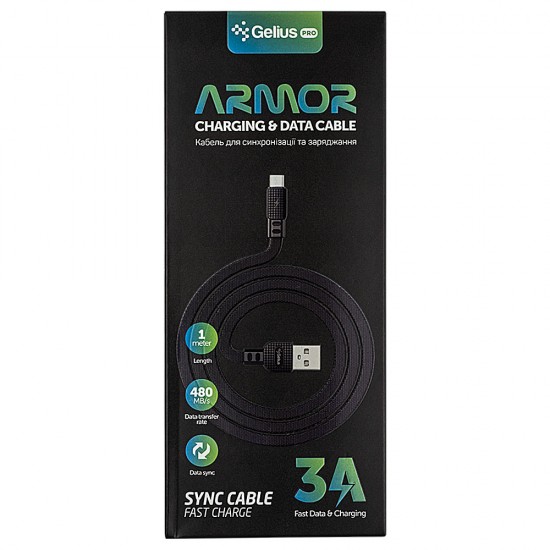 USB Cable Gelius Pro Armor Micro USB Black 