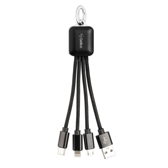 USB Cable Gelius Pro Kraken GP-KCC01 4in1 Black 