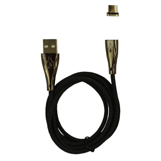 Hoco U75 Magnetic Charging Data Cable USB/Type-C Black 1.2m
