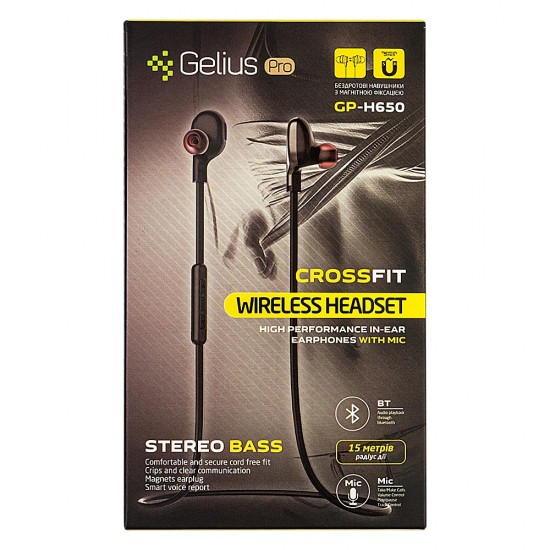 Навушники Bluetooth Gelius Pro Crossfit GP H-650 Black Навушники Bluetooth Gelius Pro Crossfit GP H-650 Black