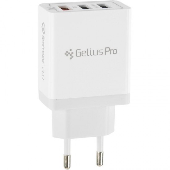 Мережевий зарядний пристрій Gelius Pro Dominion QC3.0 GP-HC04 3 USB 3.1A White Мережевий зарядний пристрій Gelius Pro Dominion QC3.0 GP-HC04 3 USB 3.1A White