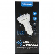 Автомобільний зарядний пристрій Gelius Pro Hubl GP-CC02 3.1A  2USB + Type-C White 