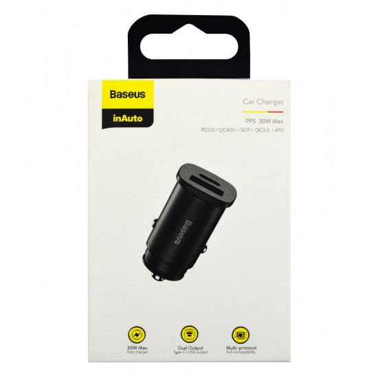 Baseus Square Metal PD 3.0 QC 4.0+ 30W USB + Type-C