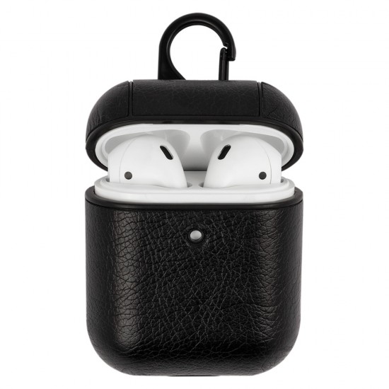 Leather Case for AirPods/AirPods 2 wich Carbine black 