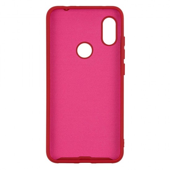 Huawei P Smart 2019 Silicone Case Soft Touch with Microfiber Red