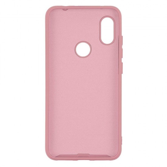 Huawei Y7 2019 Silicone Case Soft Touch with Microfiber Pink