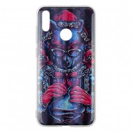 Huawei P Smart 2019 Silicone + PC Case with Picture Wolf 