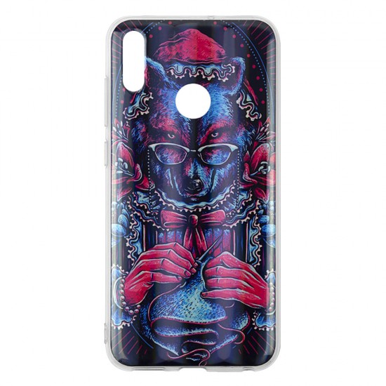 Huawei P Smart 2019 Silicone + PC Case with Picture Wolf Huawei P Smart 2019 Silicone + PC Case with Picture Wolf