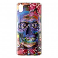 Huawei Y5 2019 Silicone + PC Case with Picture Skull Girl Huawei Y5 2019 Silicone + PC Case with Picture Skull Girl
