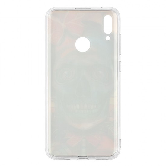 Huawei Y9 2019 Silicone + PC Case with Picture Skull Girl 