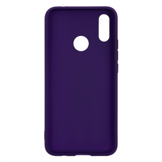 Huawei P Smart Plus Silicone Soft Touch Case Colored Buttons Purple Huawei P Smart Plus Silicone Soft Touch Case Colored Buttons Purple