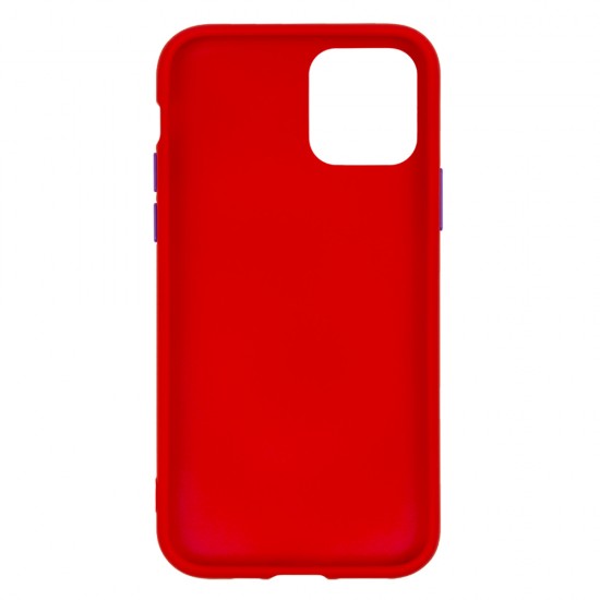 IPhone 11 Pro Max Silicone Soft Touch Case Colored Buttons Red IPhone 11 Pro Max Silicone Soft Touch Case Colored Buttons Red