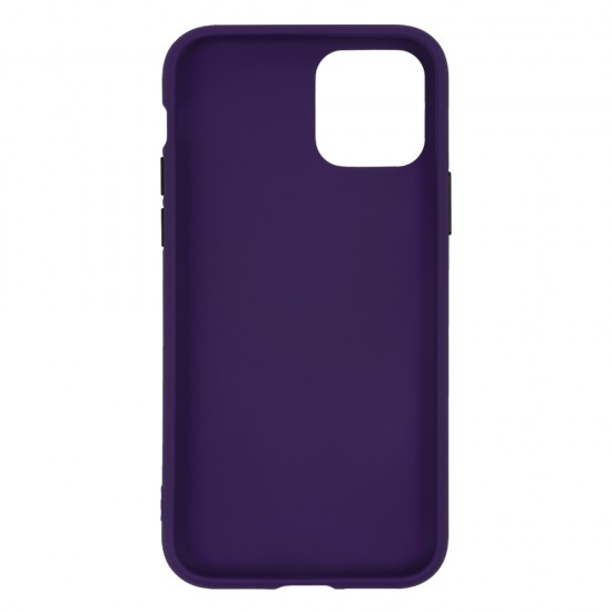 IPhone 11 Silicone Soft Touch Case Colored Buttons Purple IPhone 11 Silicone Soft Touch Case Colored Buttons Purple
