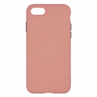 IPhone 7/8 Silicone Soft Touch Case Colored Buttons Pink IPhone 7/8 Silicone Soft Touch Case Colored Buttons Pink