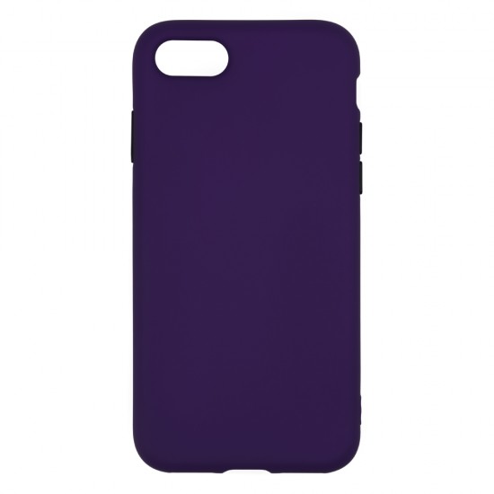 IPhone 7/8 Silicone Soft Touch Case Colored Buttons Purple IPhone 7/8 Silicone Soft Touch Case Colored Buttons Purple