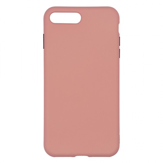 IPhone 7/8 Plus Silicone Soft Touch Case Colored Buttons Pink IPhone 7/8 Plus Silicone Soft Touch Case Colored Buttons Pink