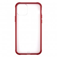 IPhone 11 Pro Max Tranparent Case (PC + TPU) Red 