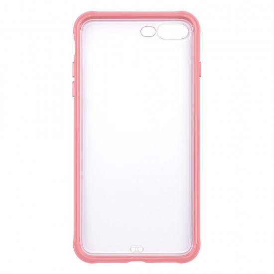 IPhone 7/8 Plus Tranparent Case (PC + TPU) Pink