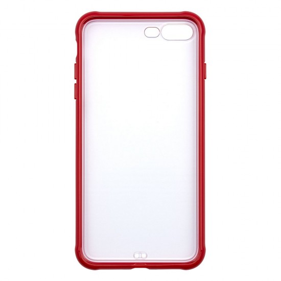 IPhone 7/8 Plus Tranparent Case (PC + TPU) Red