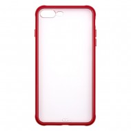 IPhone 7/8 Plus Tranparent Case (PC + TPU) Red