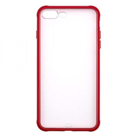 IPhone 7/8 Plus Tranparent Case (PC + TPU) Red