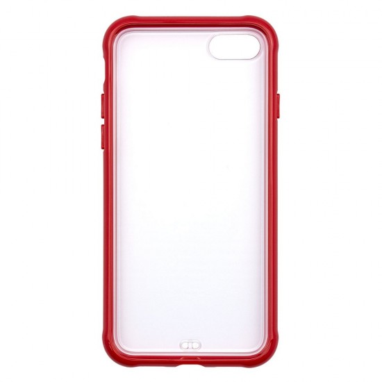 IPhone 7/8 Tranparent Case (PC + TPU) Red 