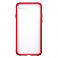 IPhone 7/8 Tranparent Case (PC + TPU) Red 