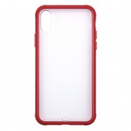 IPhone XR Tranparent Case (PC + TPU) Red 