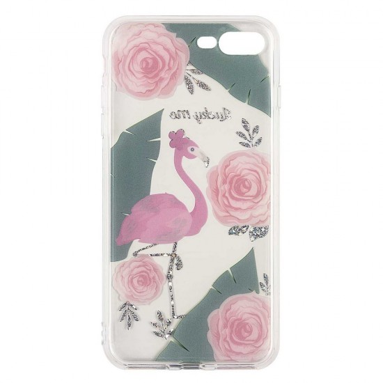 IPhone 7/8 Plus Flamingo Silicone + TPU IPhone 7/8 Plus Flamingo Silicone + TPU