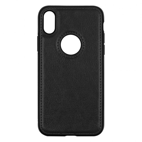 IPhone XR Leather Case Black 