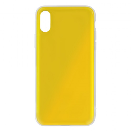 IPhone XR Silicone + PC Case Mirror Yellow IPhone XR Silicone + PC Case Mirror Yellow