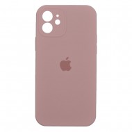 iPhone 12 Silicone Case Full Camera Pink Sand