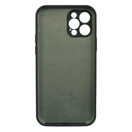 iPhone 12 Pro Max Silicone Case Full Camera Pine Green