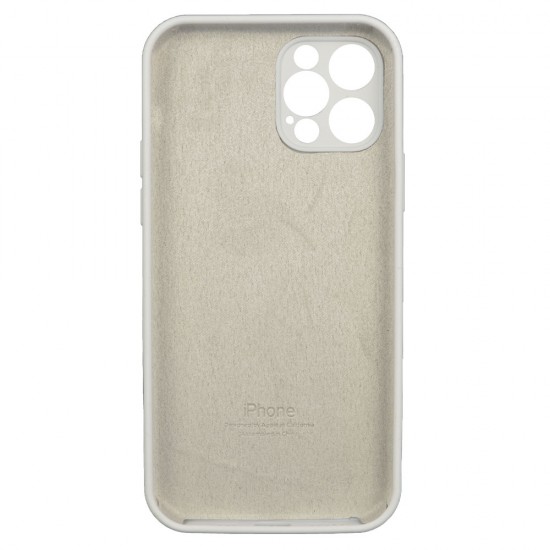 iPhone 12 Pro Silicone Case Full Camera White
