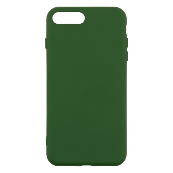 IPhone 7/8 Plus Silicone Case Soft Touch with Microfiber Green 
