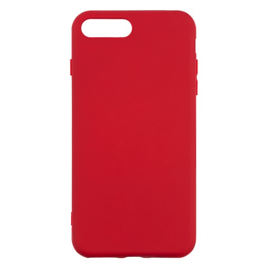 IPhone 7/8 Plus Silicone Case Soft Touch with Microfiber Red 