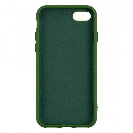 IPhone 7/8 Silicone Case Soft Touch with Microfiber Green