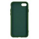 IPhone 7/8 Silicone Case Soft Touch with Microfiber Green