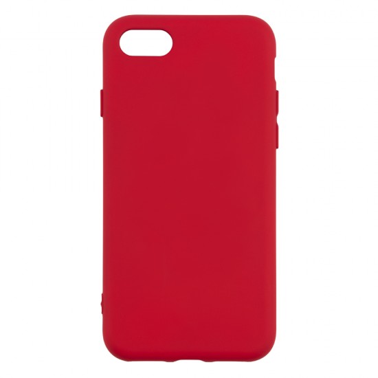IPhone 7/8 Silicone Case Soft Touch with Microfiber Red