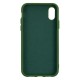 IPhone XS Max Silicone Case Soft Touch with Microfiber Green 
