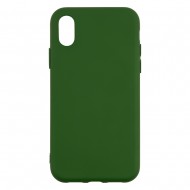IPhone XS Max Silicone Case Soft Touch with Microfiber Green 
