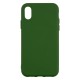 IPhone XS Max Silicone Case Soft Touch with Microfiber Green 