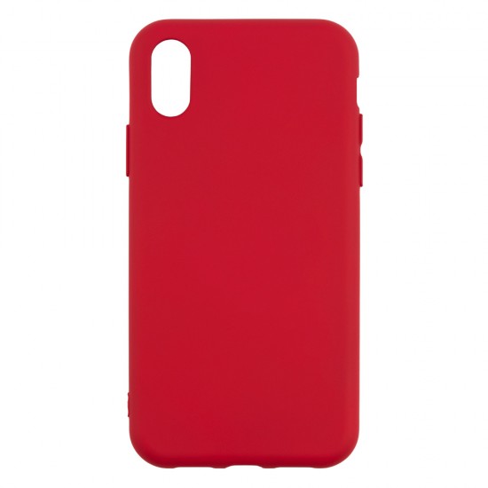 IPhone XS Max Silicone Case Soft Touch with Microfiber Red 