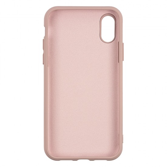 IPhone X/Xs Silicone Case Soft Touch with Microfiber Pink Sand 