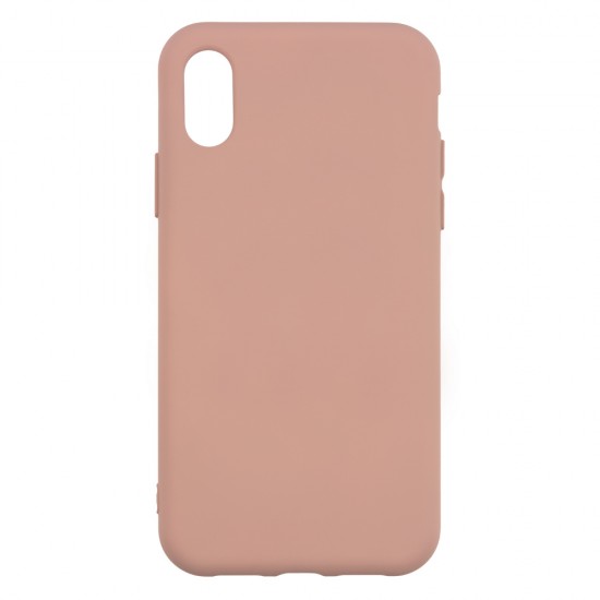 IPhone X/Xs Silicone Case Soft Touch with Microfiber Pink Sand 