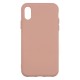 IPhone X/Xs Silicone Case Soft Touch with Microfiber Pink Sand 