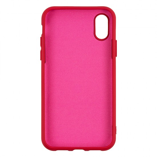 IPhone X/Xs Silicone Case Soft Touch with Microfiber Red 