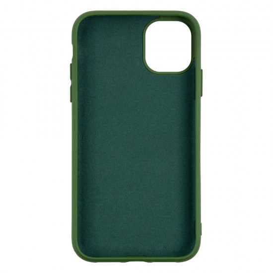 IPhone 11 Pro Max Silicone Case Soft Touch with Microfiber Green 