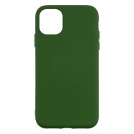 IPhone 11 Pro Max Silicone Case Soft Touch with Microfiber Green 